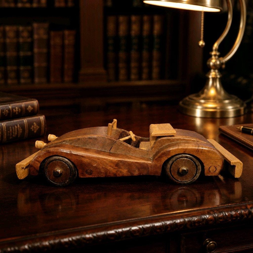Handcrafted Wood Car 1957 Triumph TR5 Leo H Canning Jr